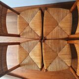 Series of 4 seat chairs and mulched backrest