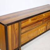 Handcrafted Solid Wood Sideboard in Wenge & Cherry, 1970 Vintage
