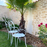 Paire de fauteuils de jardin en fer forgé