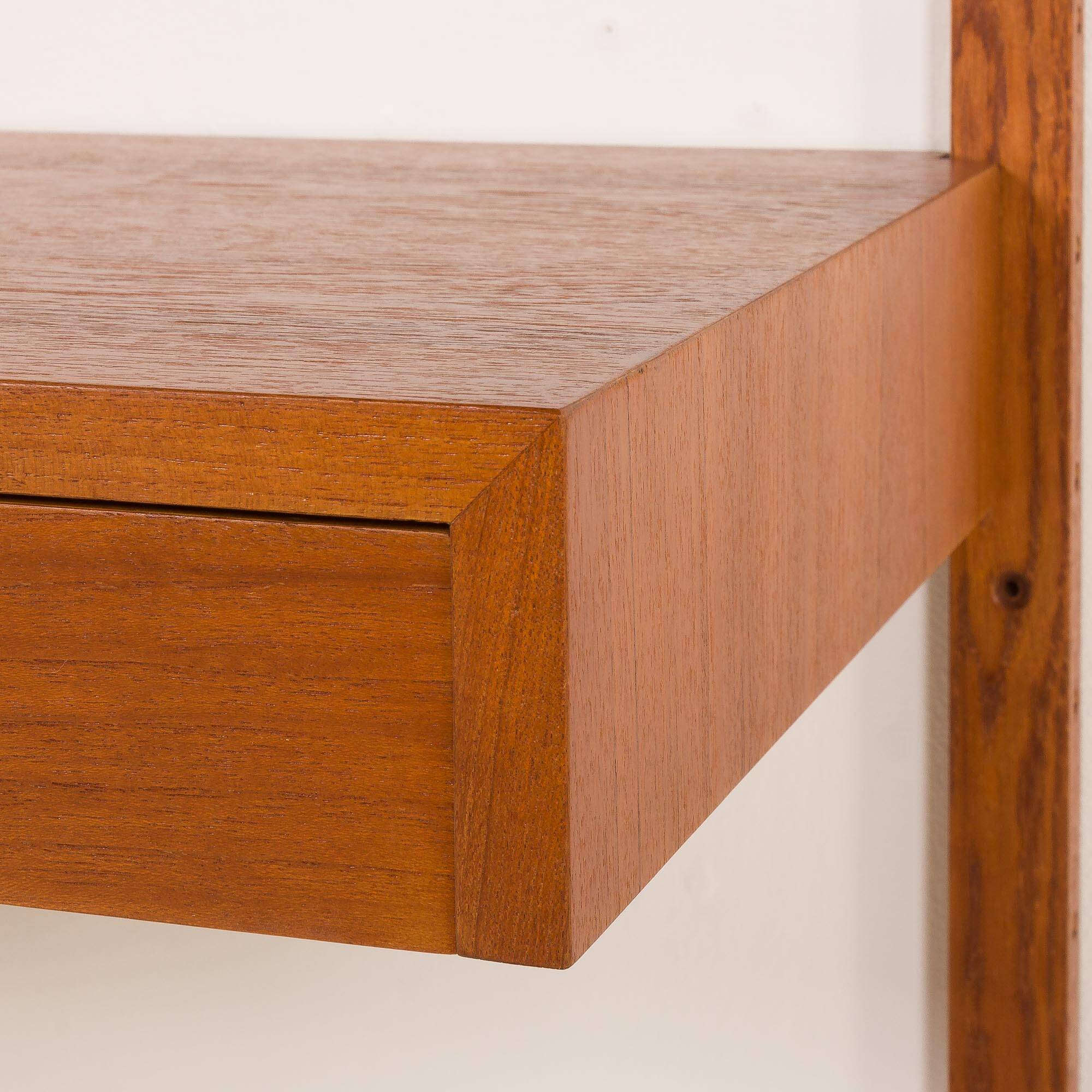 Danish teak shelving unt with a desk in the style of Poul Cadovius, 1960s