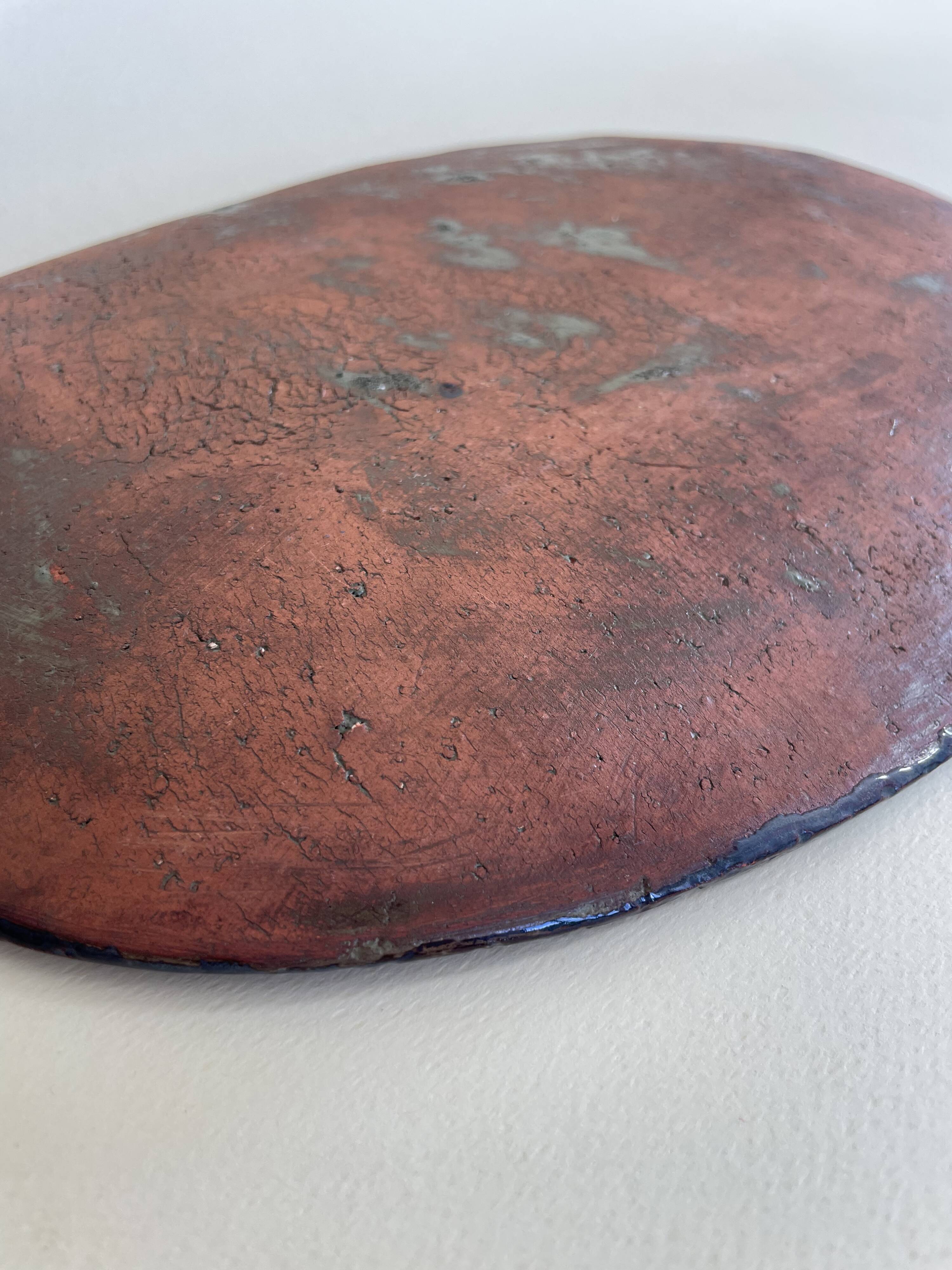 "Bon Appétit" Volcano Glazed Ceramic Dish