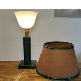 Lampe Art Déco Attribuée à Paul Dupré Lafon / Cuir Se killier et Parch