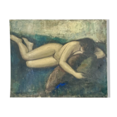 Ancient painting Woman Reclining signed Michel DUTRIEU (1910-1993)