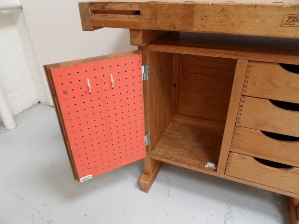 Vintage industrial workbench