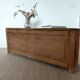 Large antique wedding chest in raw oak from the 19th century (shallow depth)