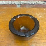 Cendrier Ancien Verrerie BROSSE Vieux Rouen Verre Moulé France Vintage