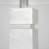 Solid Carrara marble lamp circa 1970