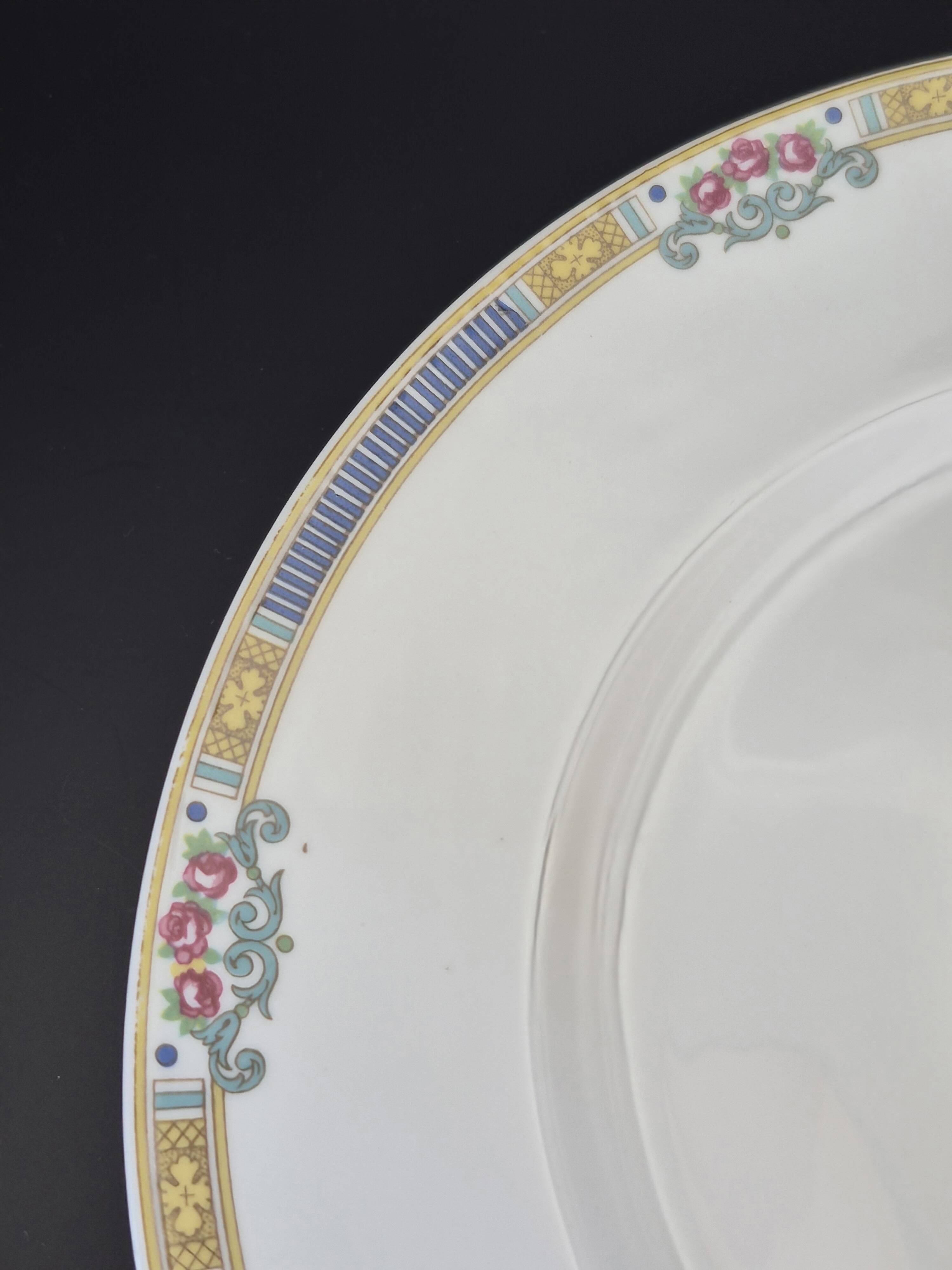 Set of 6 flat plates Bernardaud Limoges – Art Deco – A713