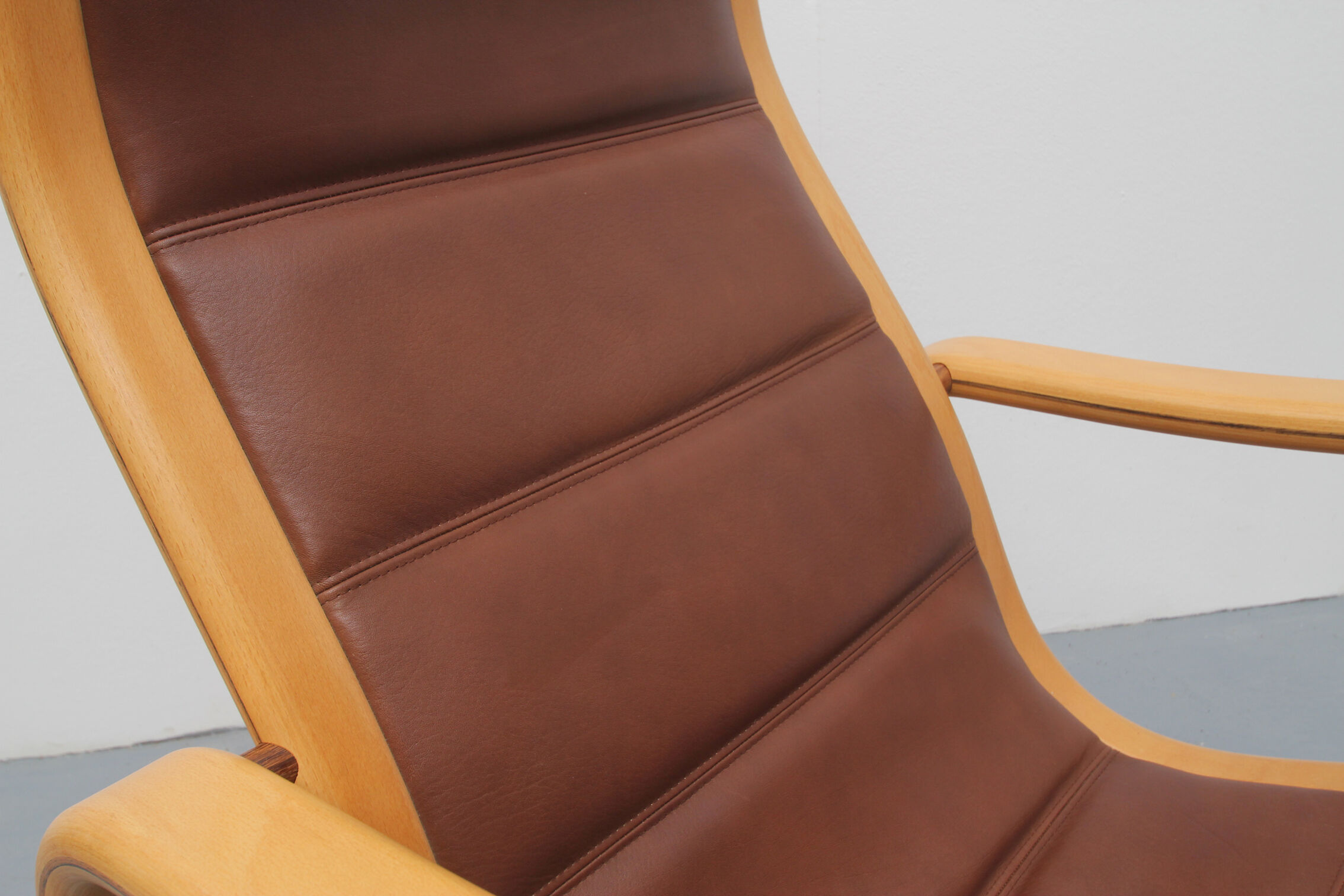 1980s relax-chair with footstool, Yngve Ekström for Swedense
