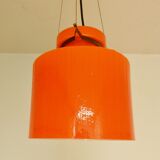 Suspension structure ondulée en verre orange 1970s