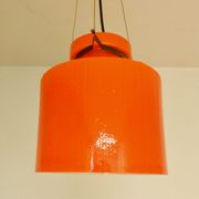 Suspension structure ondulée en verre orange 1970s