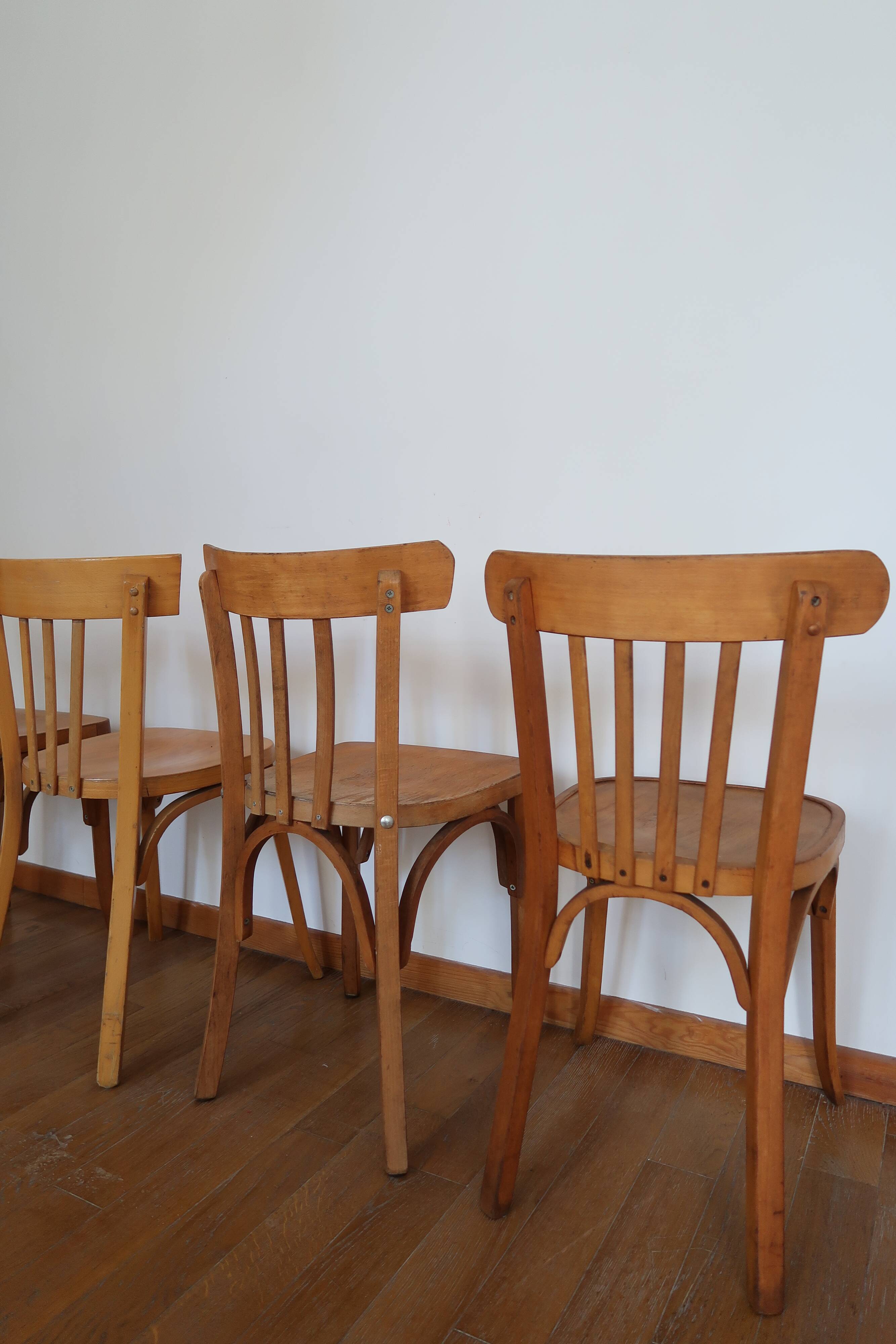 4 vintage bistro chairs