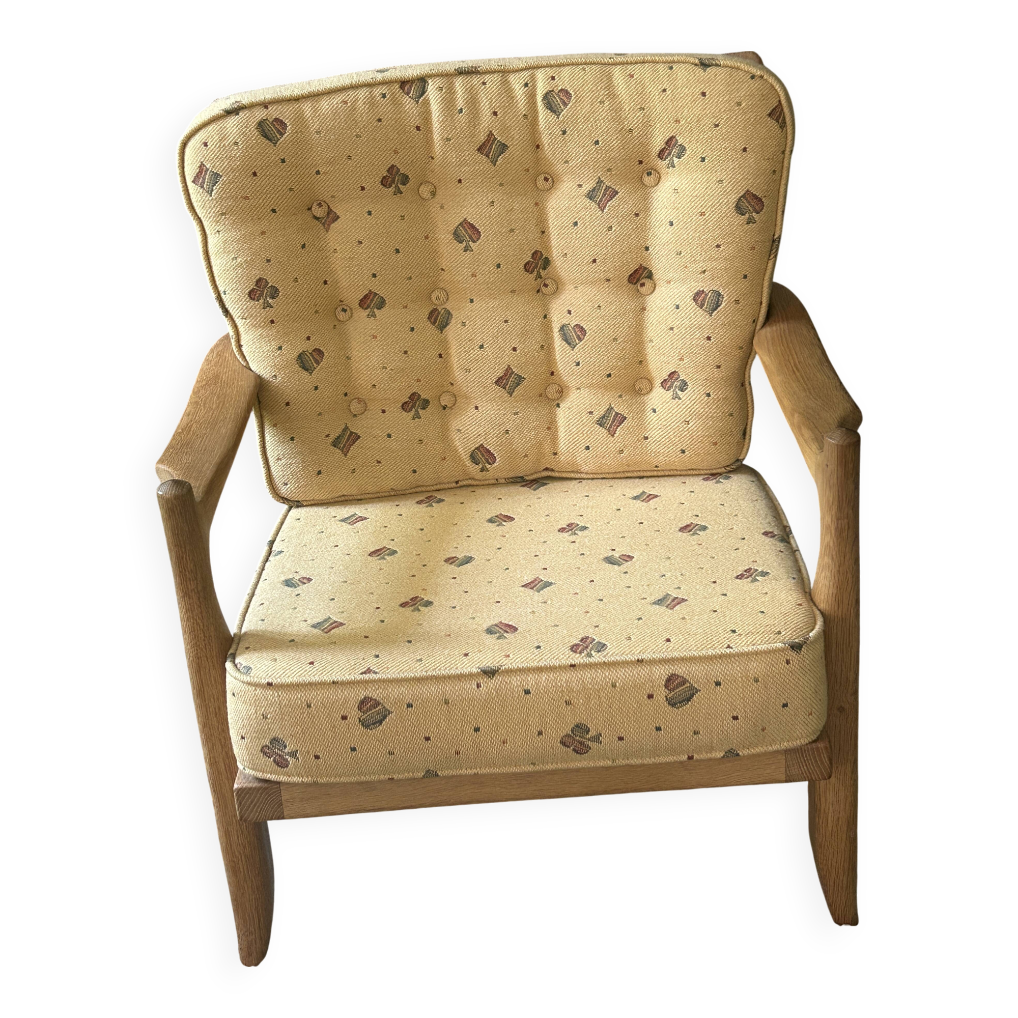 Guillerme et Chambron, José oak armchair, Edition Votre Maison 1960