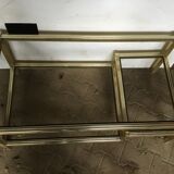 Vintage table 70 alu chrome and gold