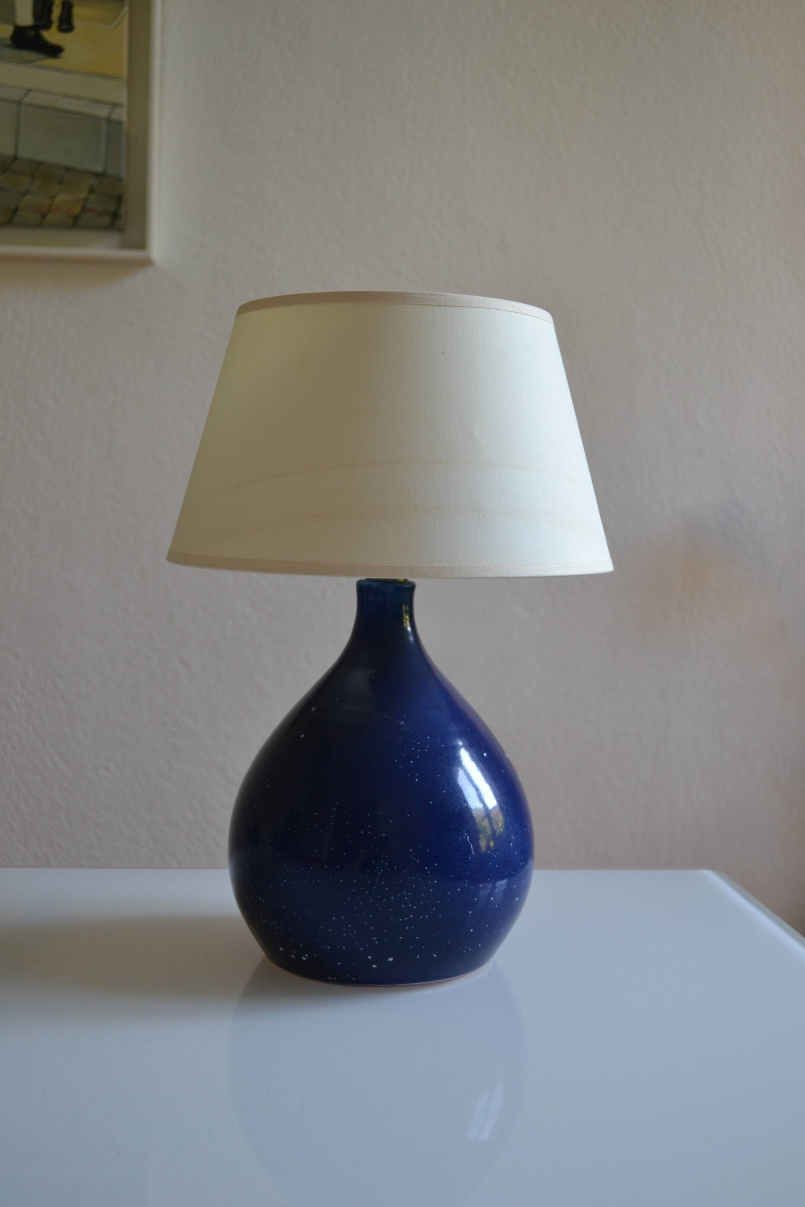ceramic lamp base modernist France 1970