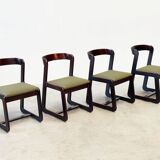 Set of four Italian dining chairs attr. to Willy Rizzo
