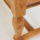 Vintage rustic oak bench after renovation