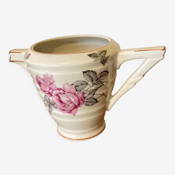 Round milk jug pink patterns Limoges ML