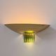 Pair of vintage brass and glass wall lights, France 1970.