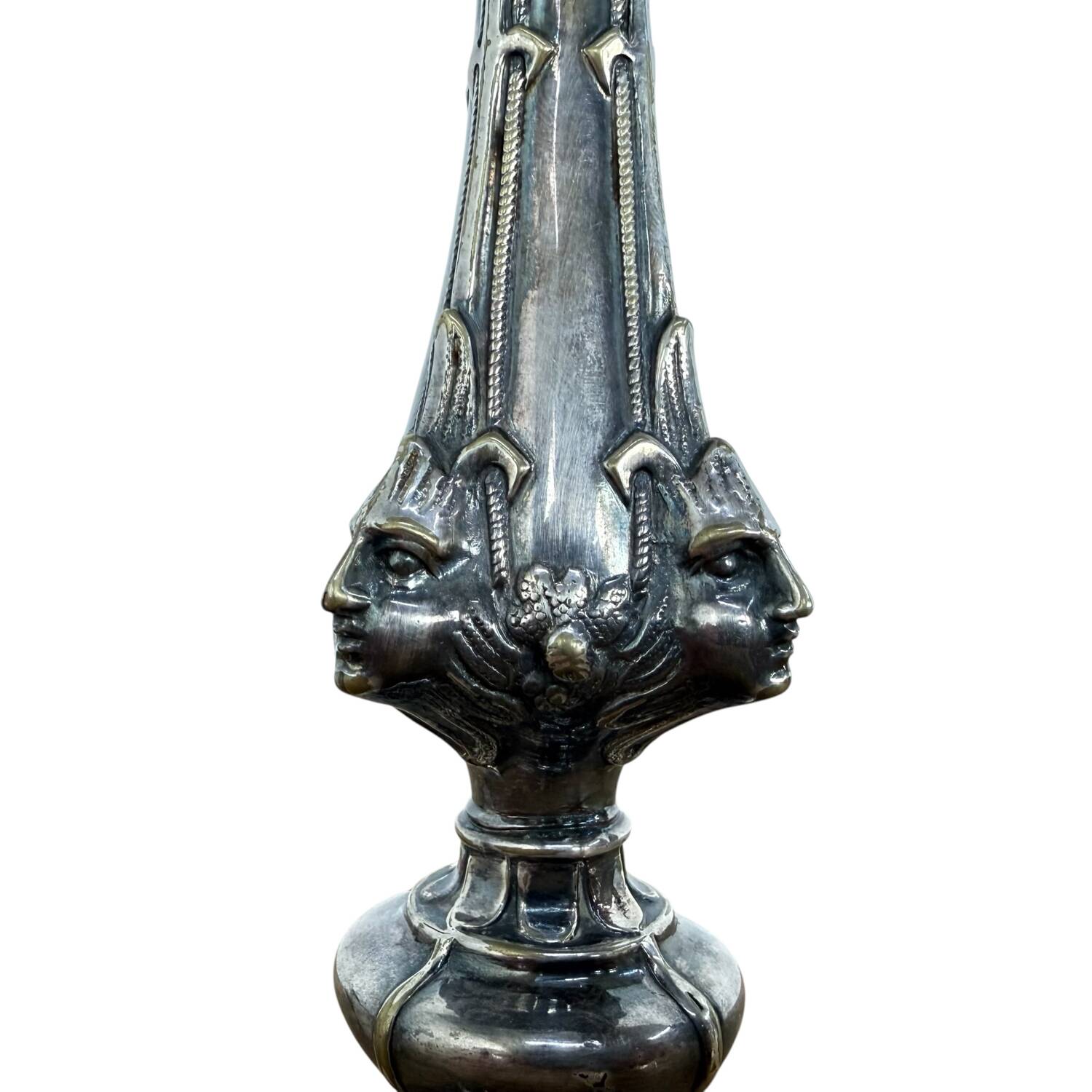 Pair of Art Nouveau Silver-Plated Candlesticks