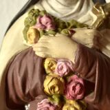 Statue of Saint Therese of Lisieux in plaster - signed Guido Casci - 43 cm