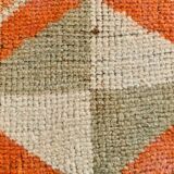 Tapis runner vintage berbère, motifs géométriques orange violet, 74x307Cm