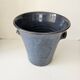 Blue glazed ceramic ice bucket for champagne and wine