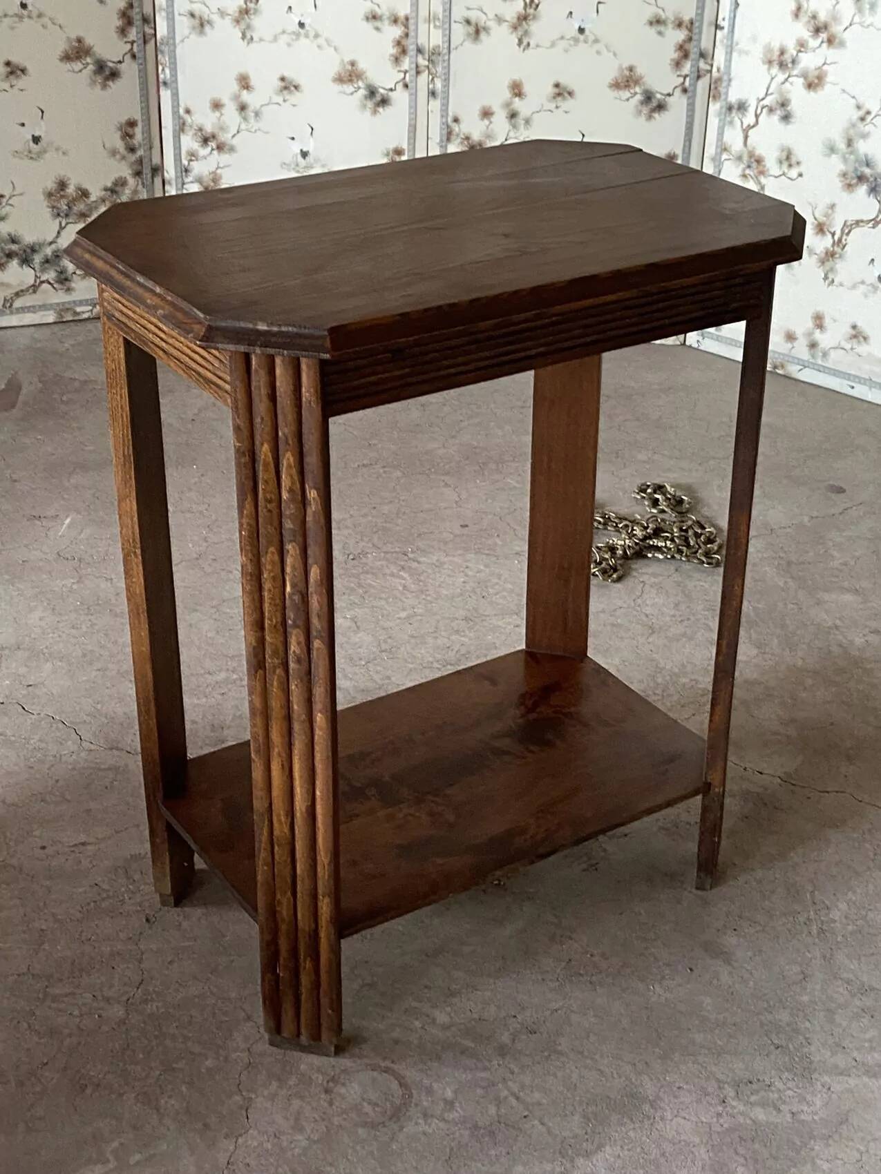 Console Art Déco en chêne – époque 1920-1930
