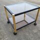 Coffee table golden black and Erard smoked glass