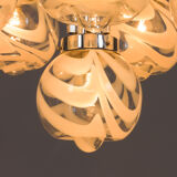 Lustre italien Murano bicolore en verre des années 1970
