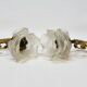 2 19th Century Gilt Bronze Wall Sconces with Molded Glass Globes in the Shape of