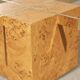 Coffee table in elm burl and tempered glass by Jean-Claude Mahey for Roche Bobois.
