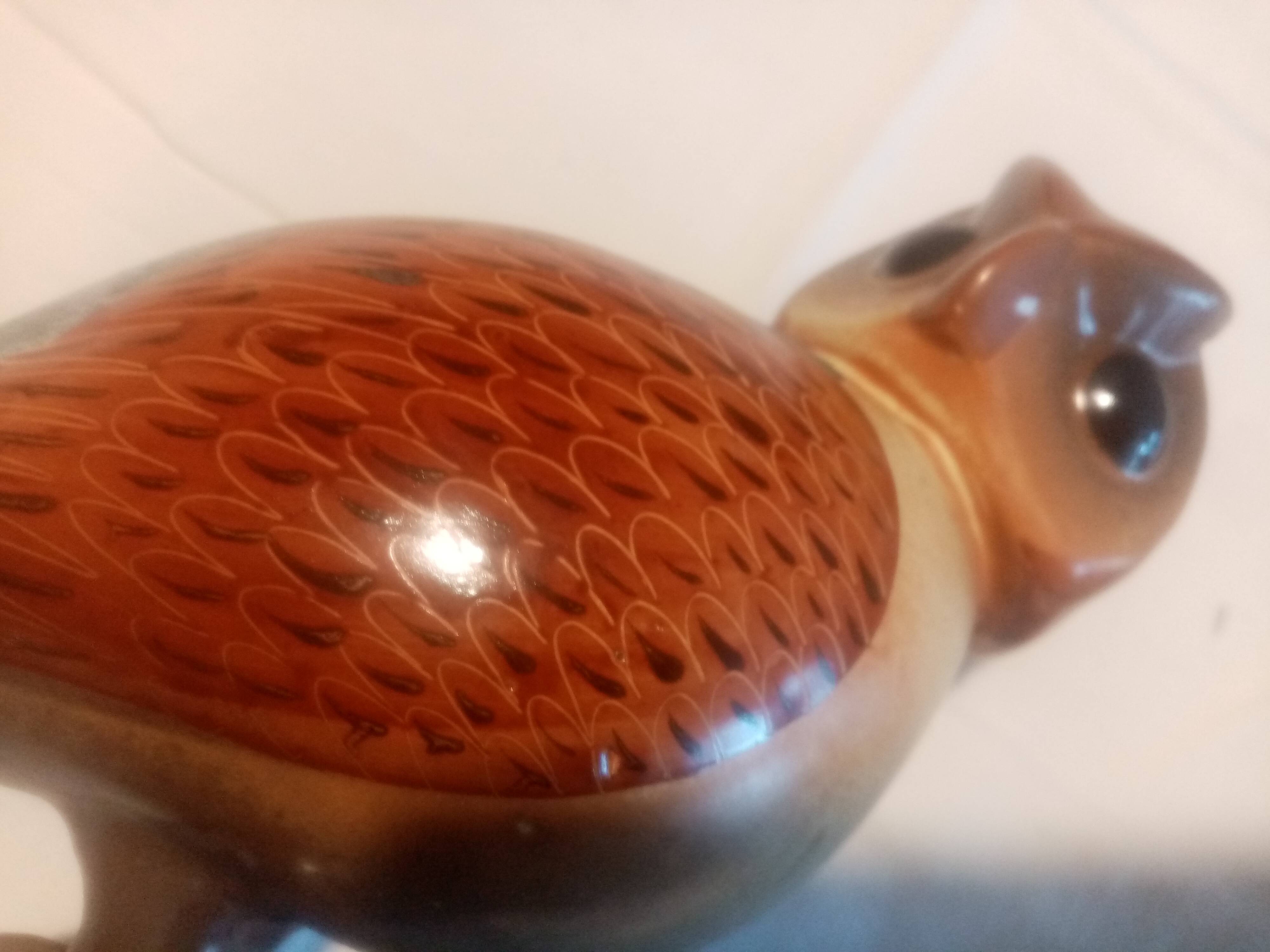 Beautiful ceramic owl from the 70s signed noelle