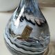 Dorotheenhütte designer vase. Blown glass with smoke swirls/volutes.