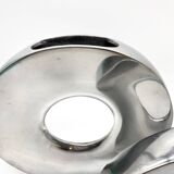 Pair of “donut” vases / cast aluminum – 1970s Italy