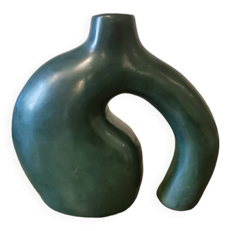 Green Tadelakt vase Morocco