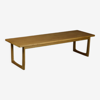 Midcentury modern oak coffee table 1950s restored