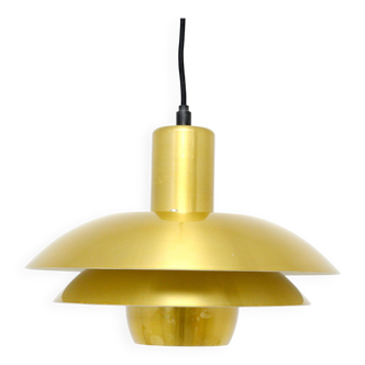 Golden  vintage lamp, Denmark, 1970s