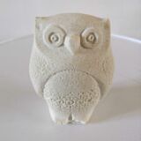 Presse papier sculpture chouette/hibou design Marbell Stone art belgium années 70