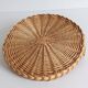 Rustic French Provence Large Round Handled Wicker Tray, France