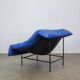 Vintage blue leather Butterfly armchair by Gerard van den Berg for Montis