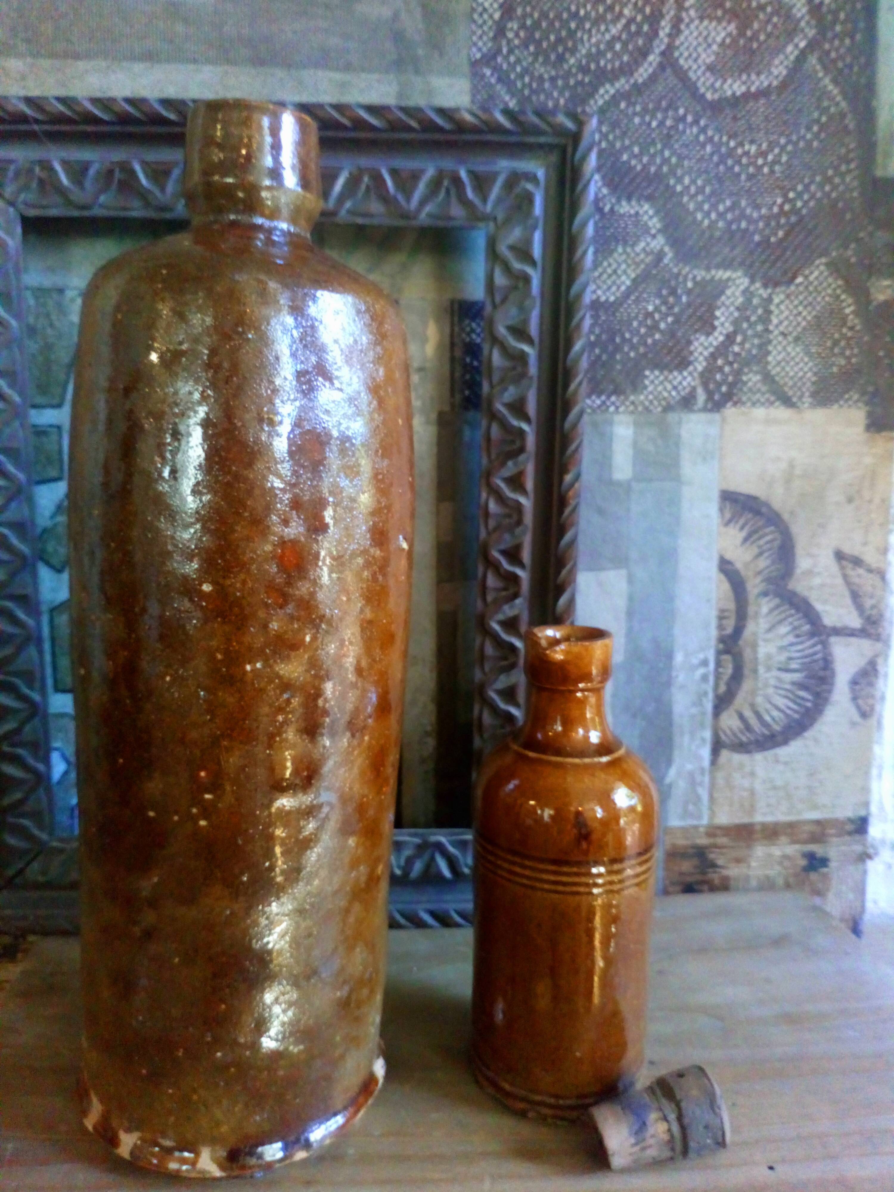 Two earth bottles 19th