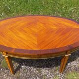Grande Table Ovale Marquetée 5 Allonges L4,40m