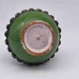 Antique green glazed ceramic vase with relief decoration – Europe