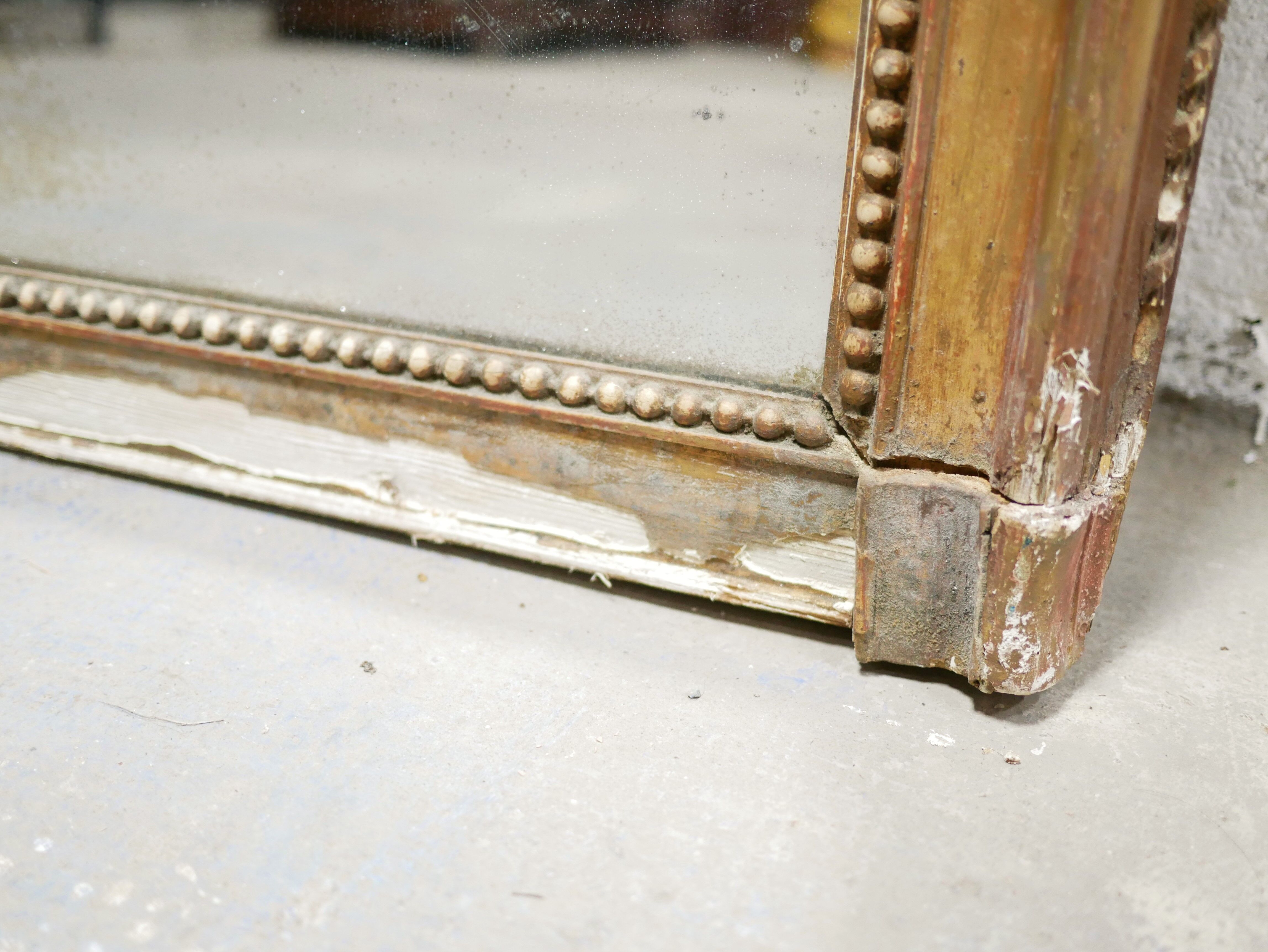 Old rectangular mirror Louis Philippe 150cm x 107cm