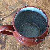 Old enamelled pot and pitcher set