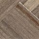 Striped Pattern Brown Vintage Kilim Rug, 225x309Cm