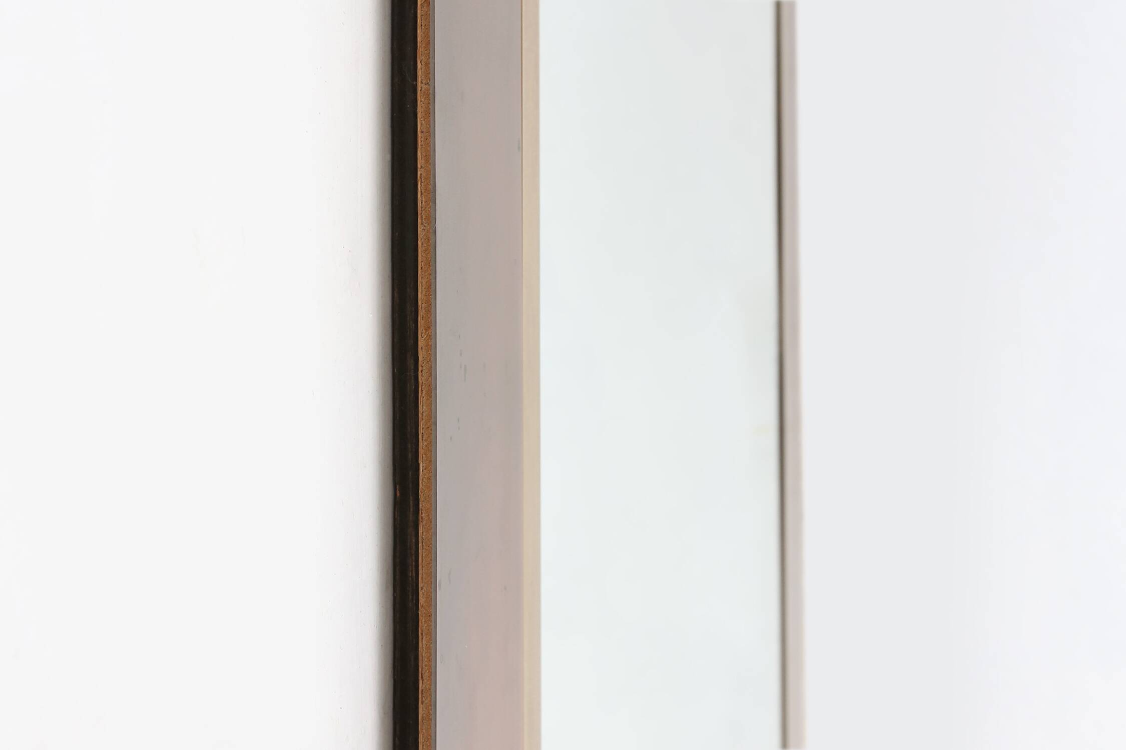 Sophisticated Belgo Chrome graphical mirror, Belgium ca. 1980