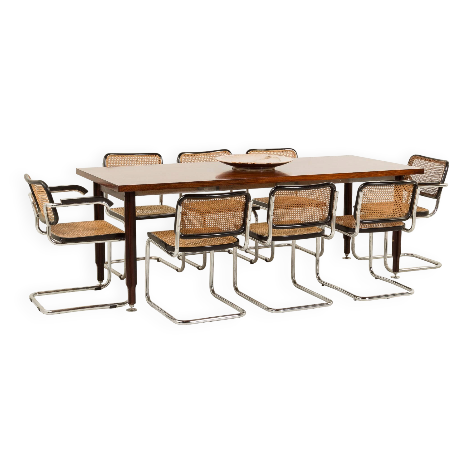 Italian extra long mid century rosewood table 1960s