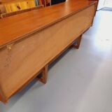 Vintage Scandinavian style sled foot sideboard in teak from the 60s